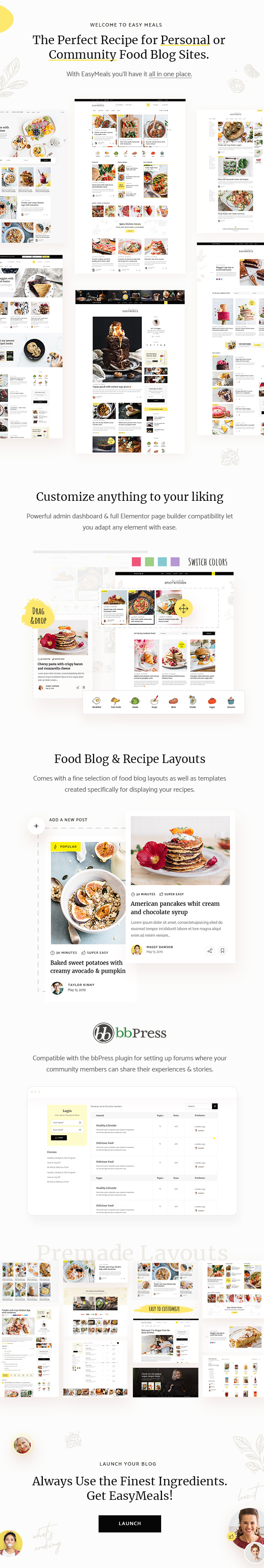 EasyMeals - Tema WordPress do blog de culinária - 1